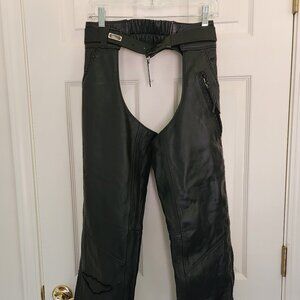 Harley Davidson Women's SX_M Black Leather Willie G Chaps